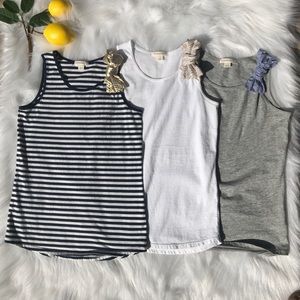 🍋Crewcuts Bow Tank Tops